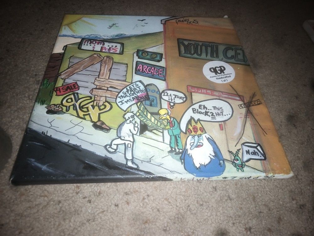 Rare 1 Of 1 Cartoon Vintage Painting - Gift - Signed (Supreme Hype HipHop)