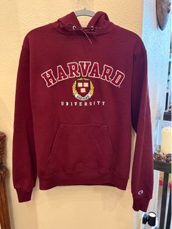 CHAMPION Harvard University Burgundy Hoodie Sweatshirt Size Small