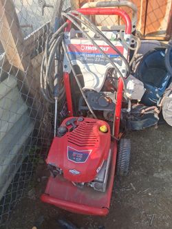 A pressure washer