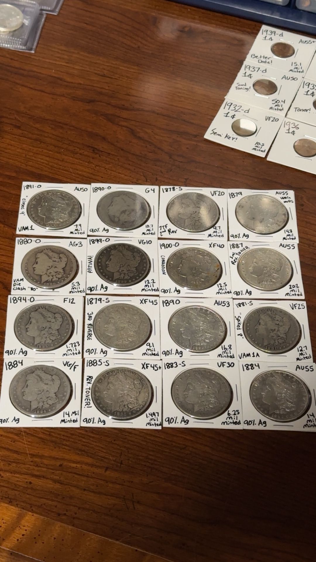 16 Morgan Silver Dollars