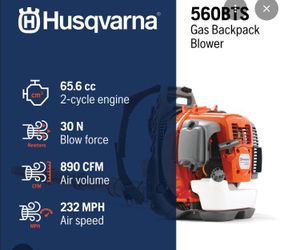 Husquvarna commercial backpack blower