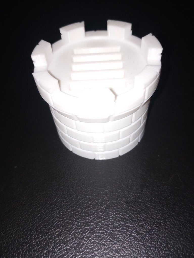 3D Printed Castle Game Holder For Nintendo Switch 2 Jade White