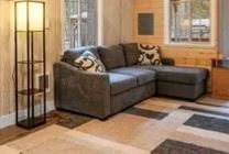 Blue sectional couch/bed