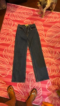 Dark Wash High-Rise Straight Leg Jeans
