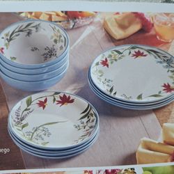 VAJILLA DE 12 PIEZAS DE MELAMINA PRINCESS HOUSE 🌻 🌾 