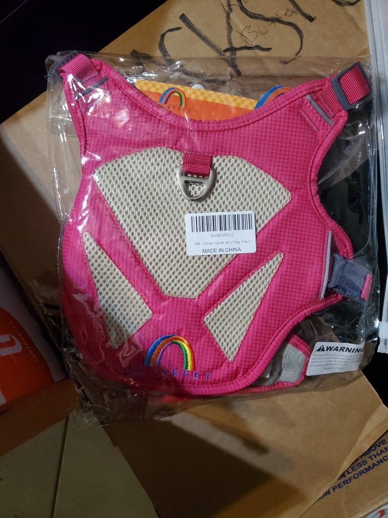 Dog harness Large pink