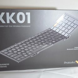 ProtoArc XK01 Foldable Full-Size Wireless Bluetooth Keyboard