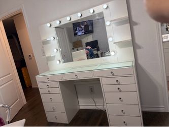 12 Bulb Vanity with shelves