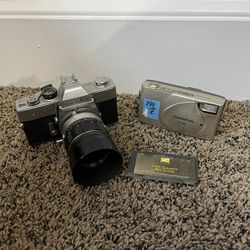 Minolta And Olympus Film Camera 