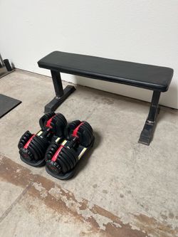 Dumbbell Adjustable Weights BowFlex 5-52.5lb with Weight Bench Press