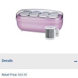 Lot # TB8954: Conair Hot Rollers for Long Medium Short Hair 8 Ceramic Flocked 2Inch Heated Hair Rollers with Clips Infinity Pro 