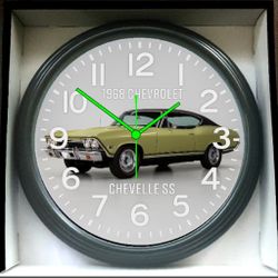 1968 Chevrolet Chevelle SS Glow In The Dark Wall Clock New
