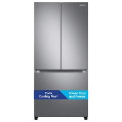 Samsung Bespoke 30 cu. ft. Standard Depth 3-Door French Door Smart Refrigerator in Stainless Steel with Beverage Center $1100