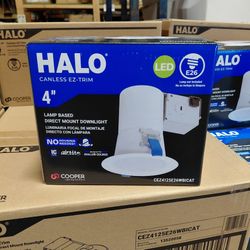 HALO CEZ 4 in. Recessed Light Canless EZ-Trim Lamp-Based Direct Mount