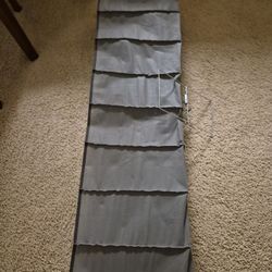 Hanging Shoe Shelves - 8 Section - Closet Organizer - Grey