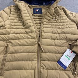 L brown champion jacket puffer