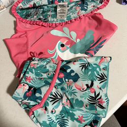 Girls 3 Piece Swim Outfit Size 5