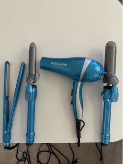 Babyliss pro flat iron, curlers and blow dryer