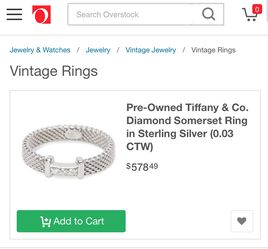 Tiffany & Co Diamond Somerset Ring Size 6.5