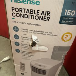 Hisense 5000-BTU DOE (115-Volt) White Vented Portable Air Conditioner with Remote Cools 150-sq ft