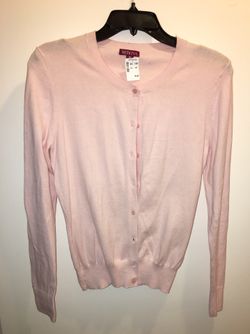 New with tags Ladies light pink cardigan size medium