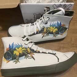 BLANX Women's High-Top Limited-Edition sneakers or Tennis Shoe, Iguana,7.5