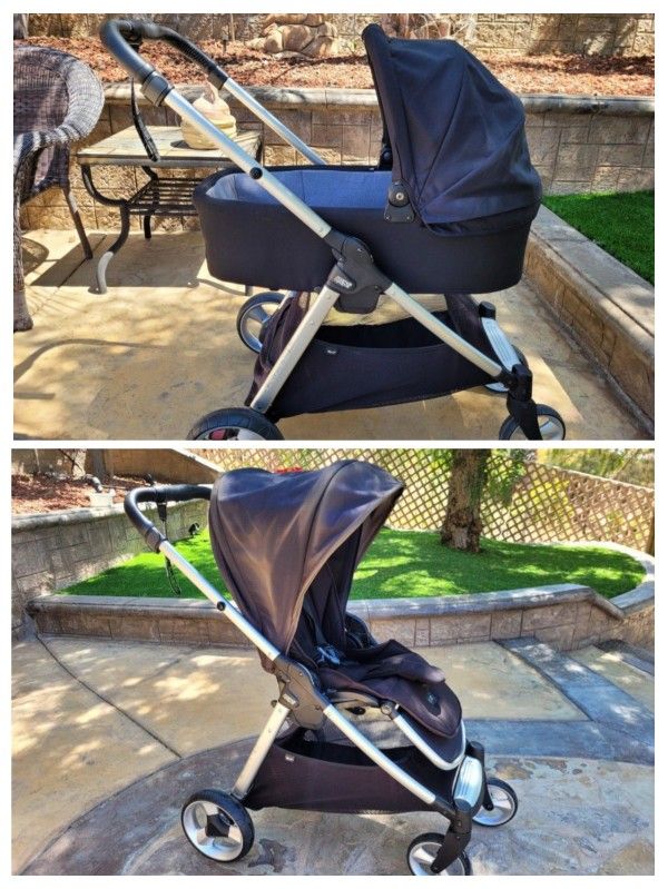 Mamas and Papas XT Stroller + Bassinet Travel System (BLACK)