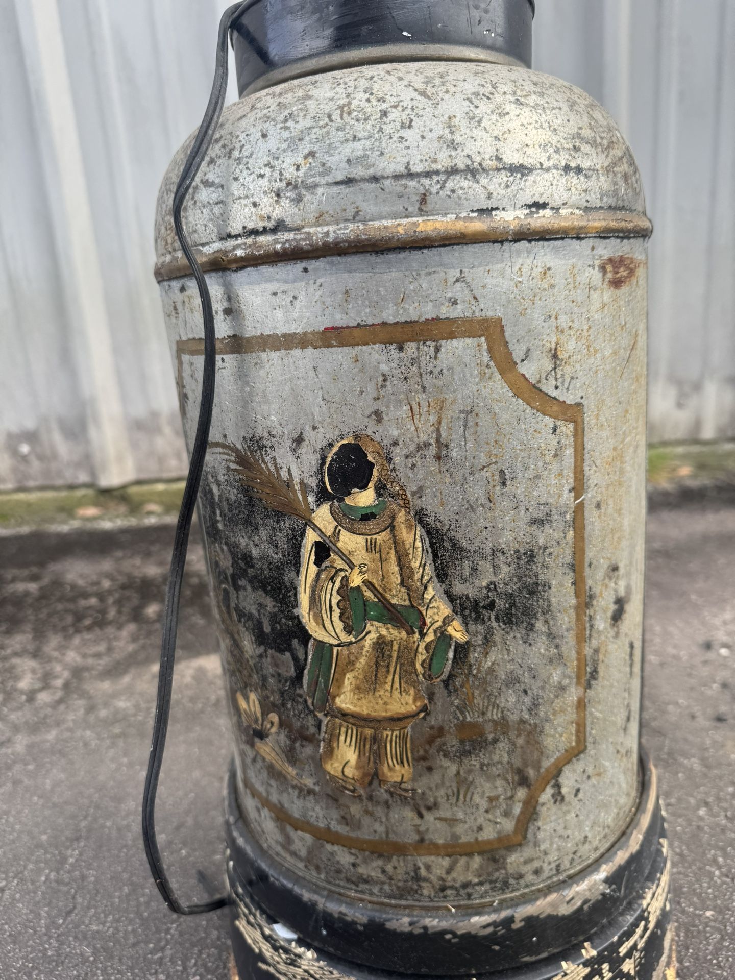 Antique Asian Tea Canister Lamp