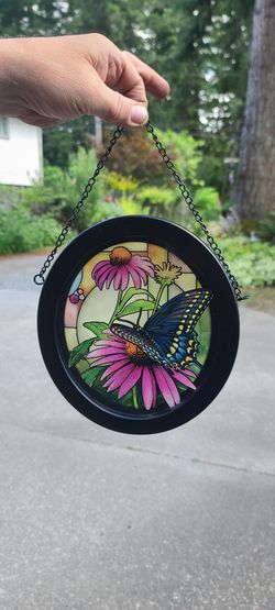 Beautiful Glass Butterfly Suncatcher