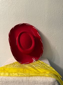 Adult Unisex Cowboy Costume Accessories – Red Hat & Yellow Bandana