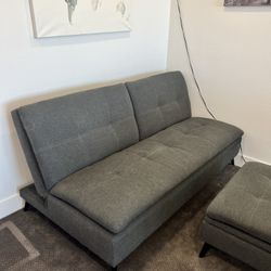 Sleeper Sofa/futon - Ottoman With Storage 