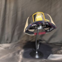 Black & Beige Trucker Cap with Penguin Patch