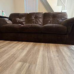 Free Brown 3 Person Couch No Legs 