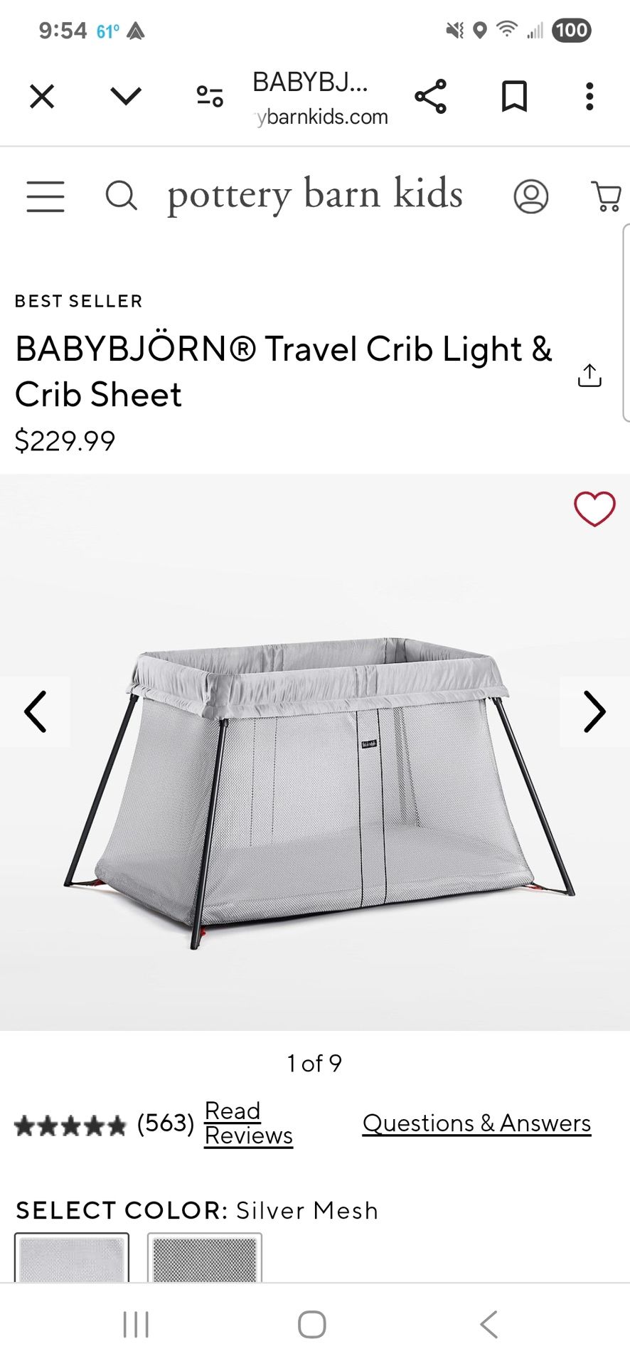 Baby Bjorn Travel Crib