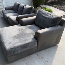 Soft Felt Couch Set - Free Delivery 