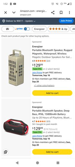 Energizer speaker