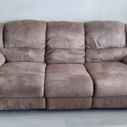Suede Recliner Sofa