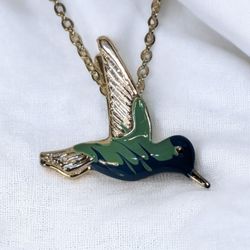 Blue Hummingbird Necklace