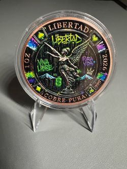 2026 Mexico Libertad Colorized 1 oz .999 Copper Collectible Round
