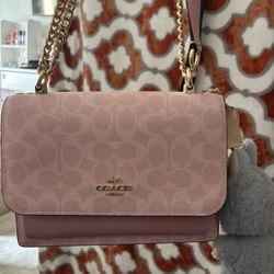 pink coach crossbody bag 