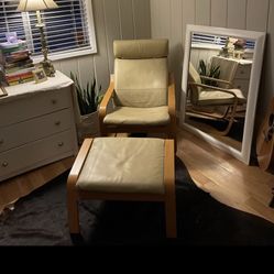 Leather Chair With Ottoman