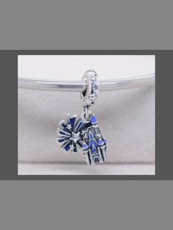 Pandora Exclusive Parks Cinderella Castle Fireworks Dangle Charm : Fits Bracelets, Necklaces
