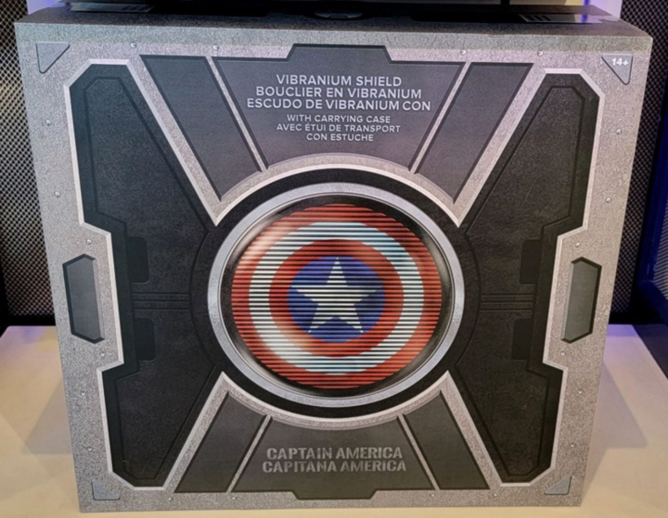 Disney Parks Marvel Captain America Vibranium Shield with Carrying Case