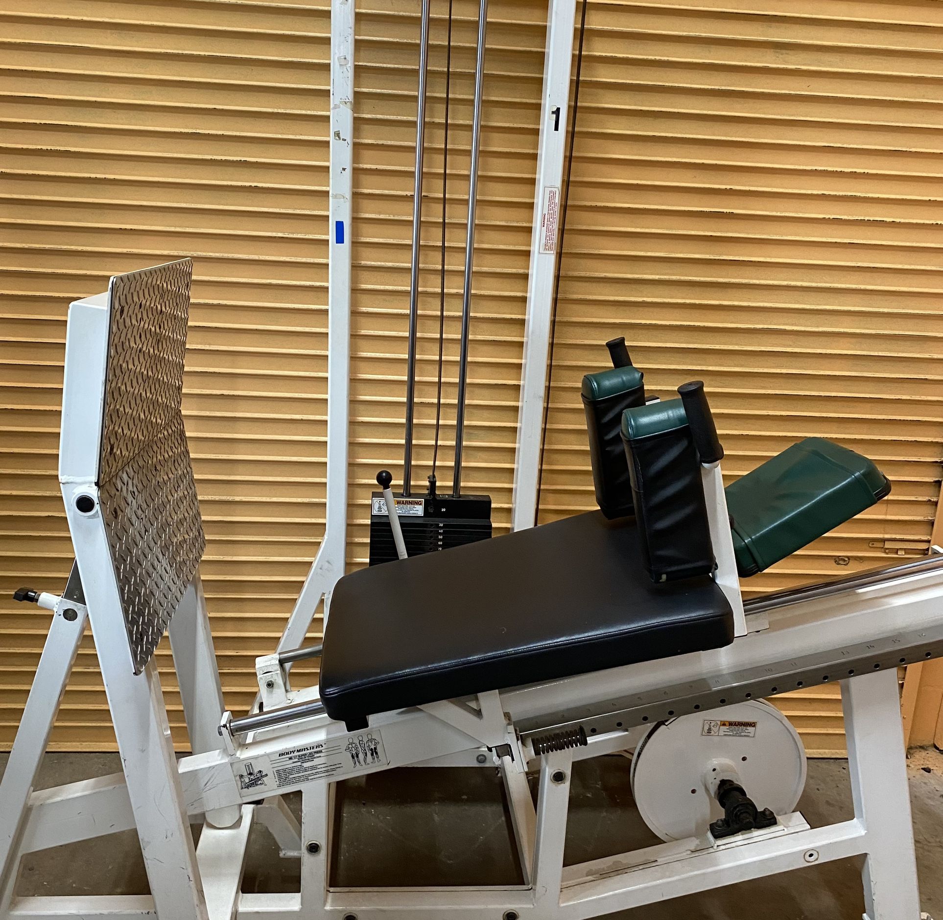 RARE Body Masters MD 117 Super Leg Press WI Adjustable Foot Plate-Commercial Gym Equipment