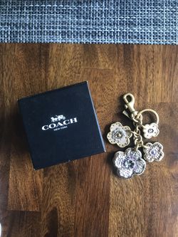 Coach Floral Keychain