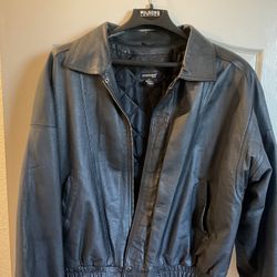 STEFANO 100% LEATHER JACKET XL