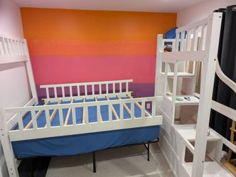 Solid wood bunk bed