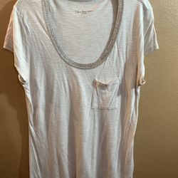 Calvin Klein Peach Bling T-Shirt - L