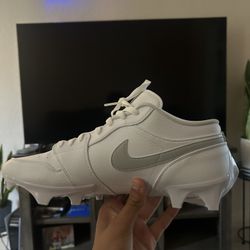 Jordan 1 Low All White Cleats Size 13 