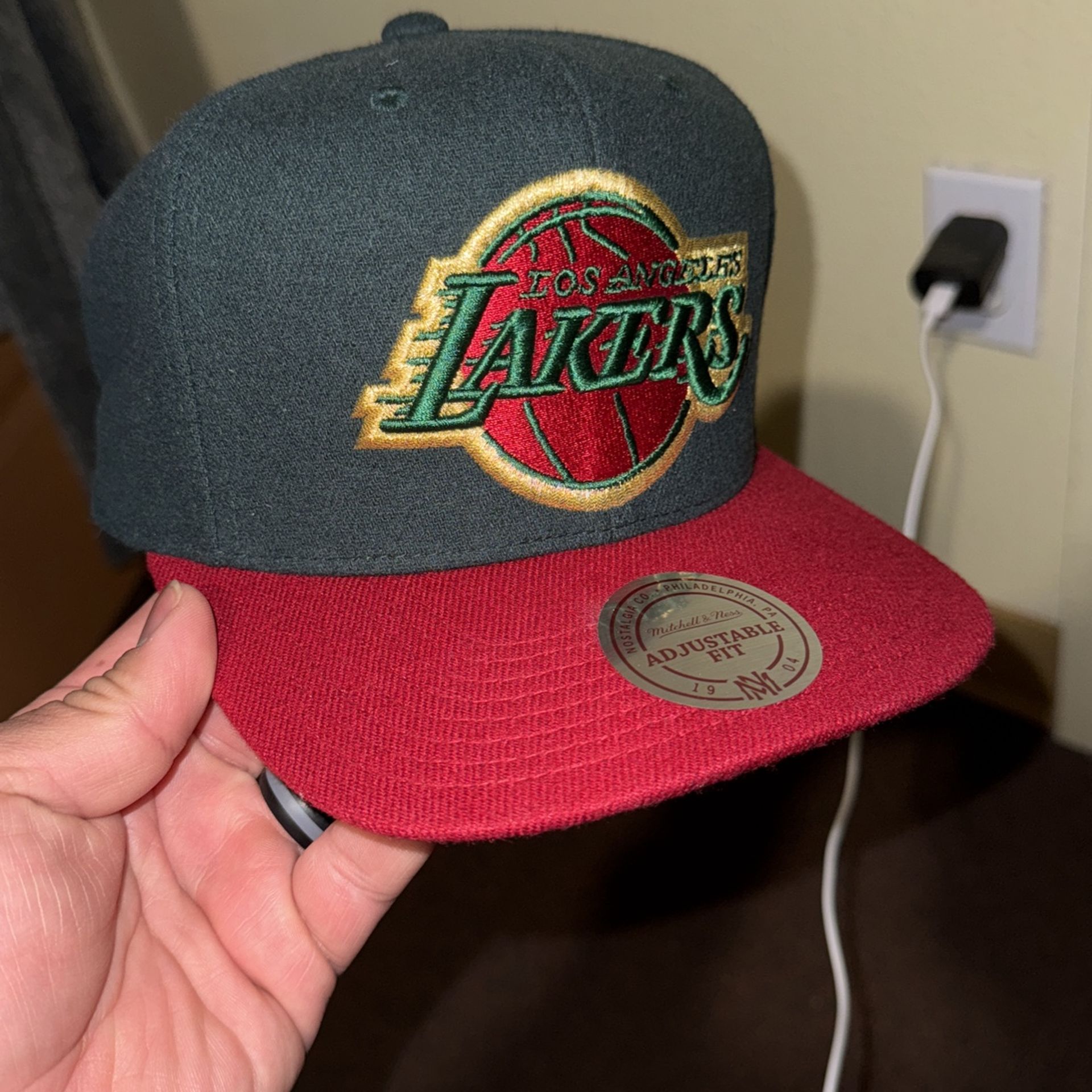 Clean Forest Green And Burgundy Lakers Hat